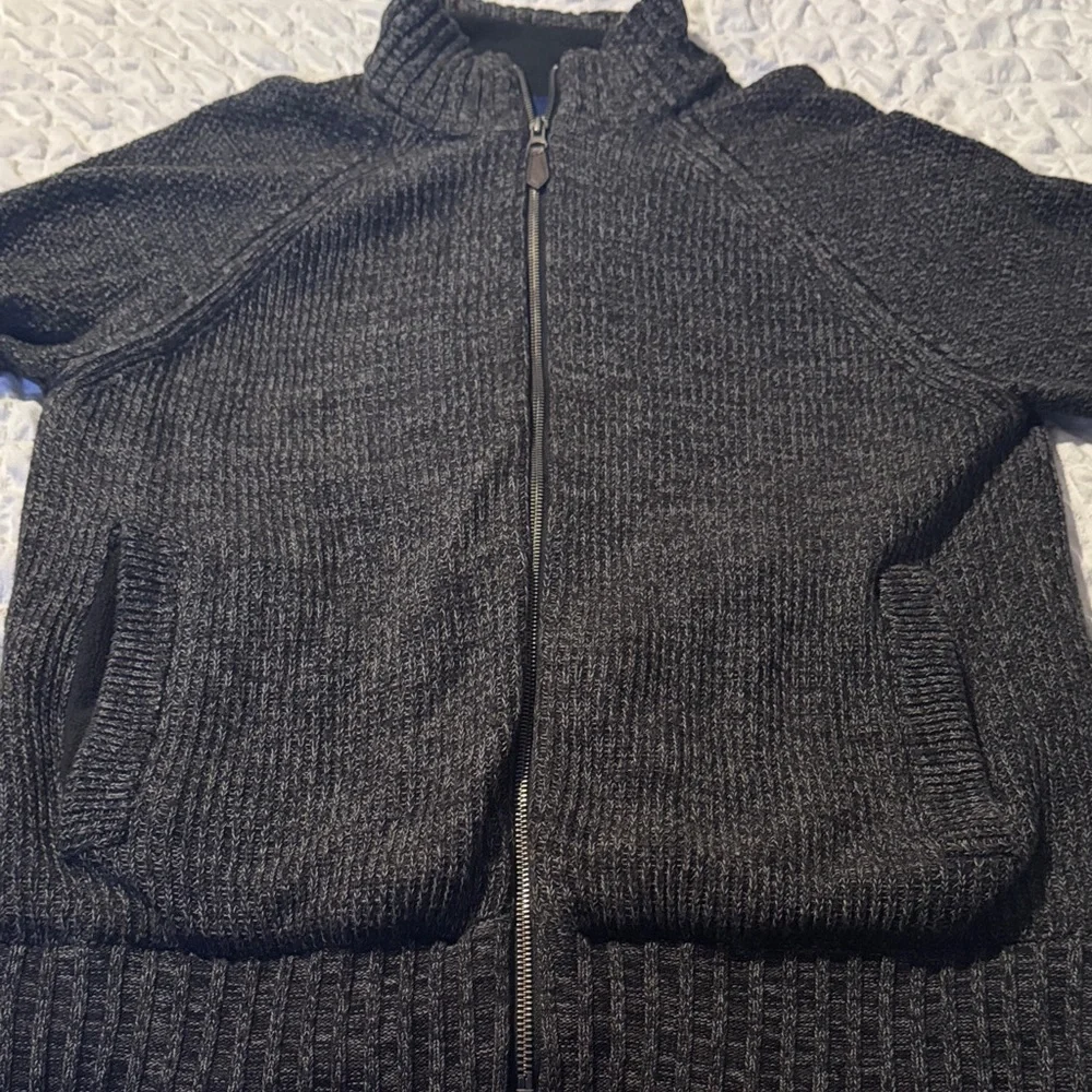Lanesboro Men's Dark Gray Zip-Up Sweater